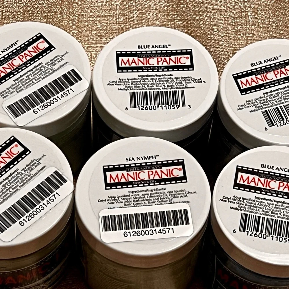 Lot of six new jars of Manic Panic Semi Permanent Creamtones Hair Dye Sea Nymph - Picture 7 of 8